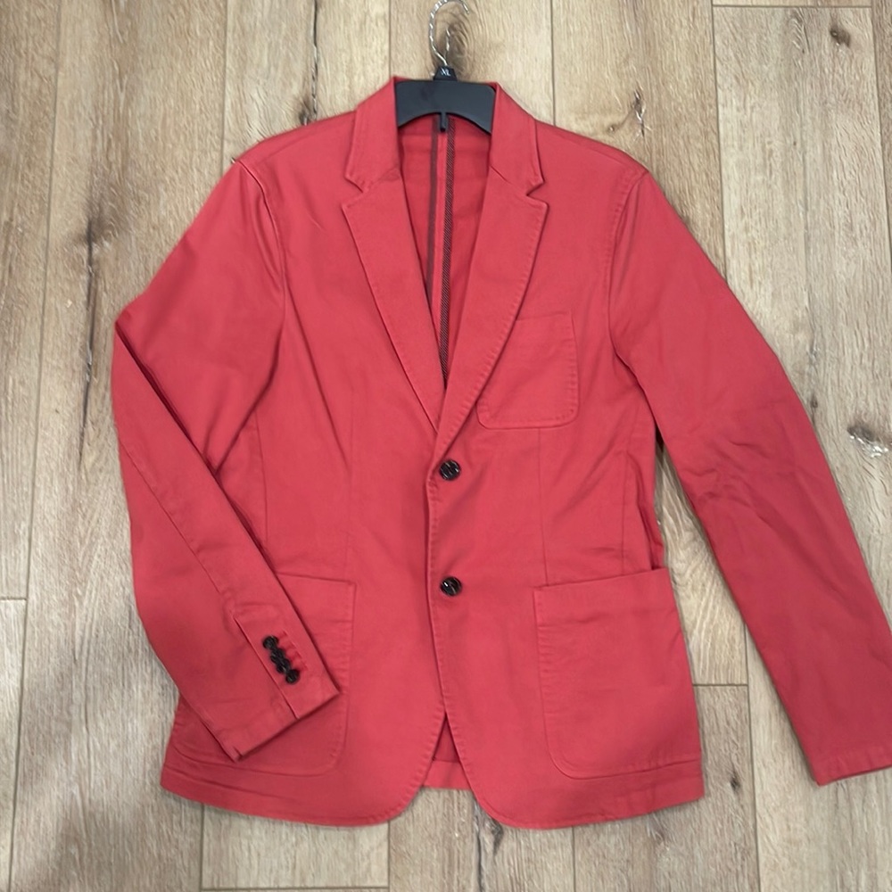 Michael Kors Men's Classic-Fit Garment Dyed Sport Coat, Red.